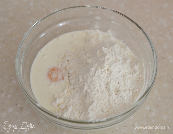 Затем — муку.