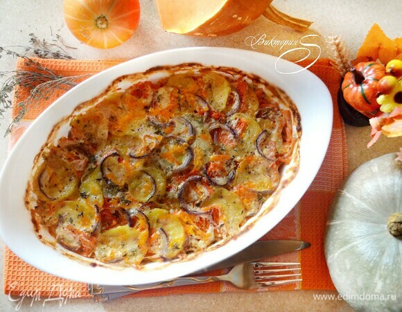 Подавайте гратен горячим как самостоятельное блюдо или в качестве гарнира к мясу, рыбе.