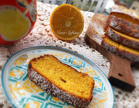 По желанию посыпать остывший кекс сахарной пудрой.