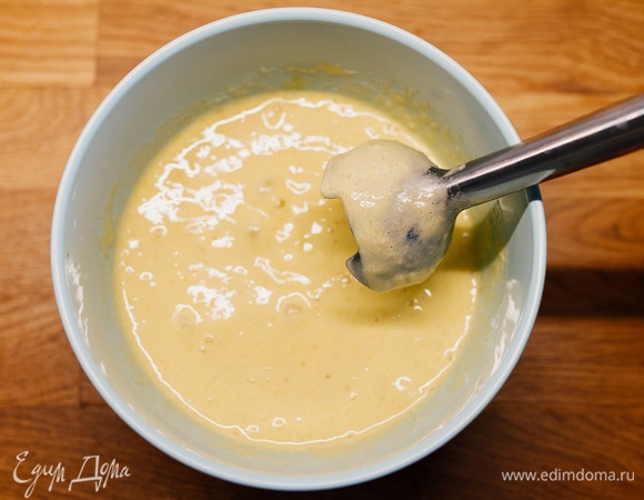 Пробить блендером.