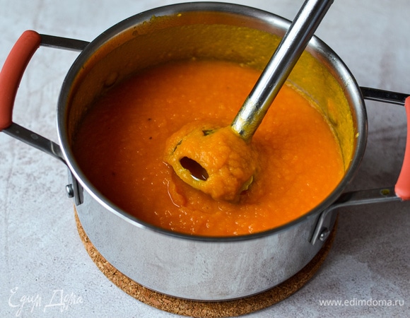 Пюрировать блендером.