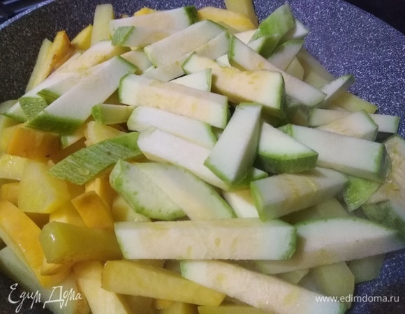 Затем — кабачок.