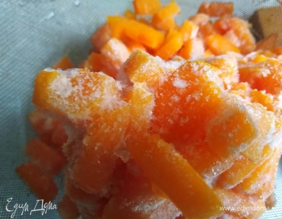 Тыкву разморозить.