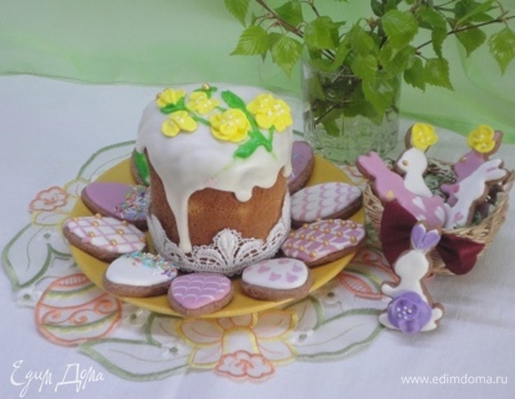 Рецепт очень удачный, и выпечка получается празднично вкусная. Всем желаю светлой Пасхи!