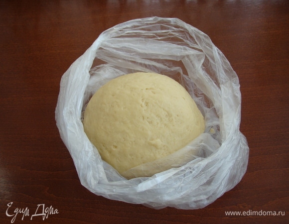 В результате должно получиться очень мягкое и нежное тесто, не липнущее к рукам. Заверните его в пакет и поставьте в холодильник на полчаса.