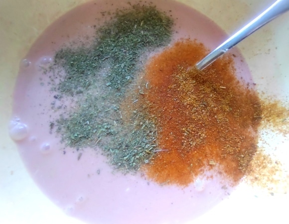 Для заливки все смешать.