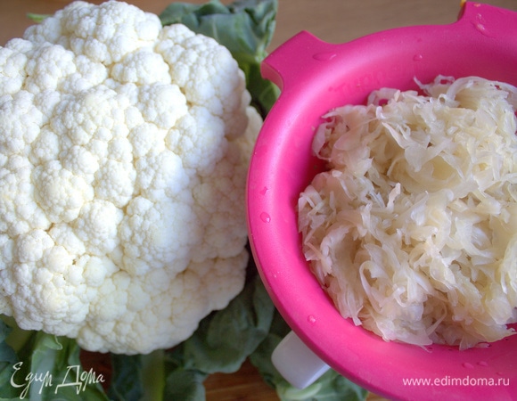 Была шикарная цветная капуста и немного кислой, которую процедила.