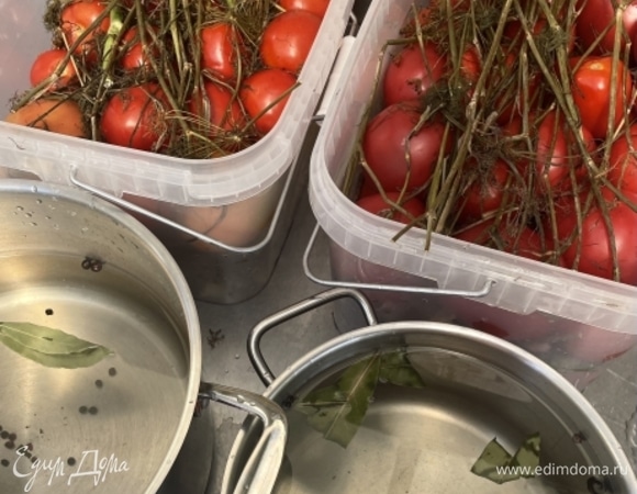 Теперь о рассолах. Я сделал их разными. Как ключница любимая скомандовала. Сразу скажу, что у меня на такую емкость и почти пять кило помидоров ушло 3,7 л рассола для ее заполнения.<br />
<br />
Итак, рассолы. 1. Для зеленых и крупных помидоров рассол был сделан более жестким, что называется. А именно: на 1 литр воды — 2,5 ст. л. соли. С горочкой небольшой. Перцы горошками, душистый и просто черный, горошков по 5–10. Лист лавровый — парочку. И все. 2. Для более спелых и мелких помидоров: на 1 литр воды — 1,5 ст. л. соли и 1,5 ст. л. сахара. Остальное все так же, как и для первого варианта. Добавил все составляющие в кипяток, хорошо размешал и остудил.