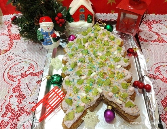 Торт хранится в холодильнике несколько дней.