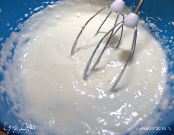 Взбить все миксером.