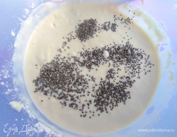 Семена чиа. Перемешать, дать постоять.