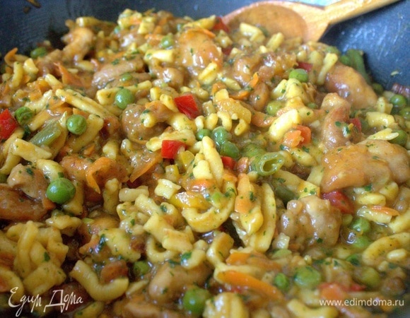 Перемешать, прогреть весь состав.