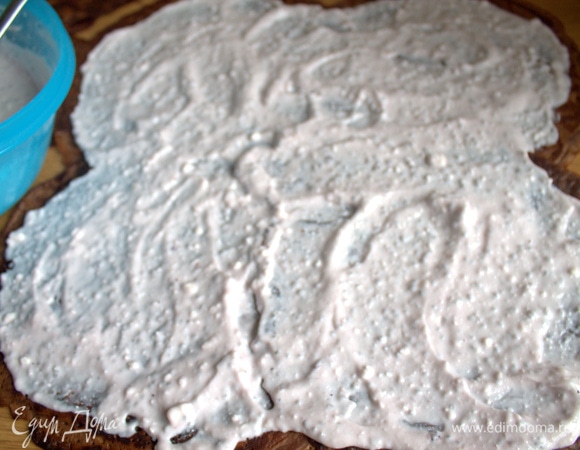 Залить начинкой.