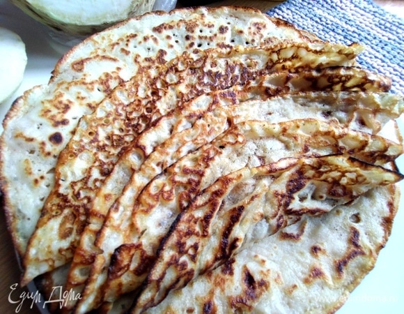 Получается 7 больших блинов.