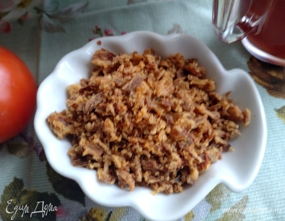 Когда растираешь сушеный лук, аромат на всю кухню.