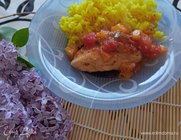 Подаем с любимым гарниром. У меня рис. Приятного аппетита!