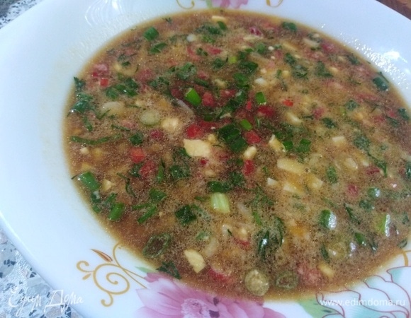 Залить холодным квасом. Приятного аппетита!