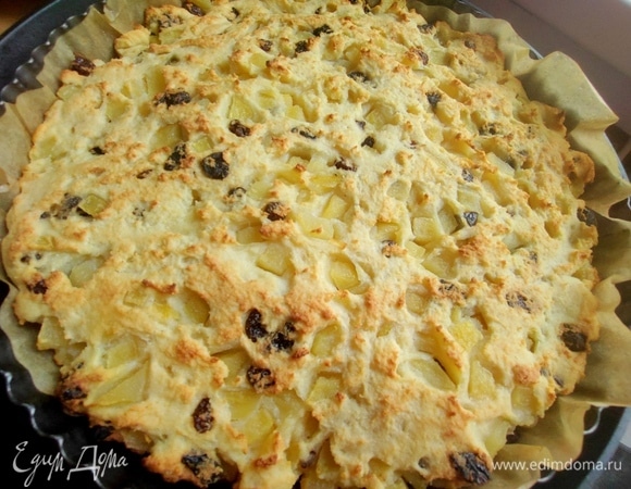 Выпекать в духовке или, как я, поставить форму в электрическую печь для пиццы (которая печет сверху и снизу) на полчаса.