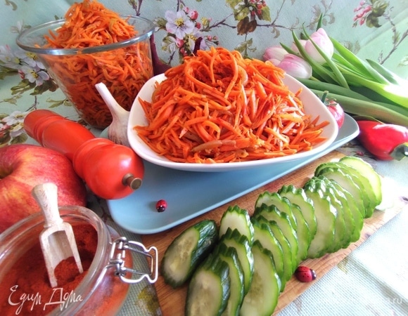 Также придумываем салаты на основе данной морковки.