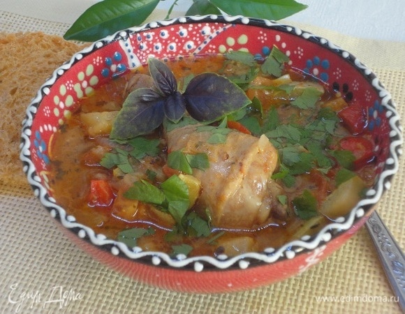 Подаем с зеленью.