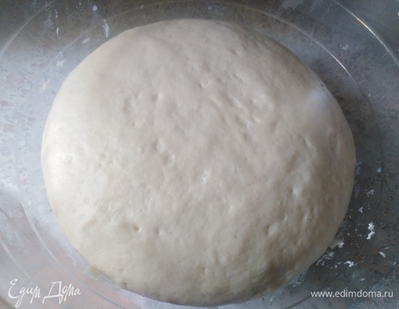 Накрыть тесто и оставить на 1,5 часа, чтобы оно поднялось.