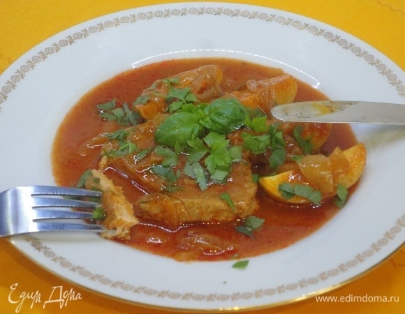 И, естественно, подаем с петрушкой.