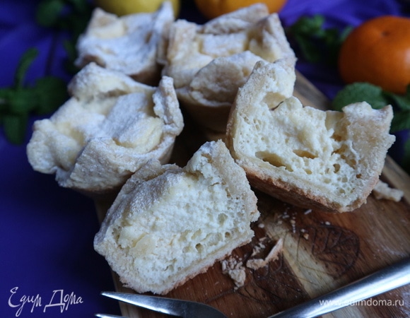 Такая структура внутри, очень нежная начинка.