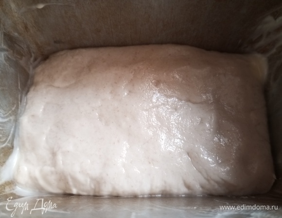 Собрать и выложить в смазанную сливочным маслом форму. У меня форма АЛ №14. Накрыть и оставить на 2,5–3 часа.
