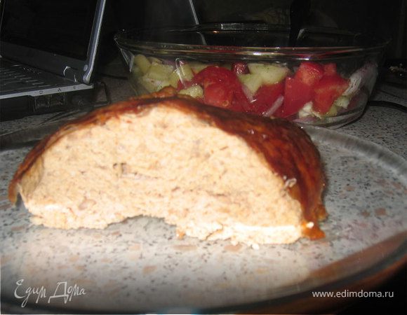 Курица, фаршированная шампиньонами