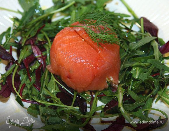 Закуска из семги с рисом