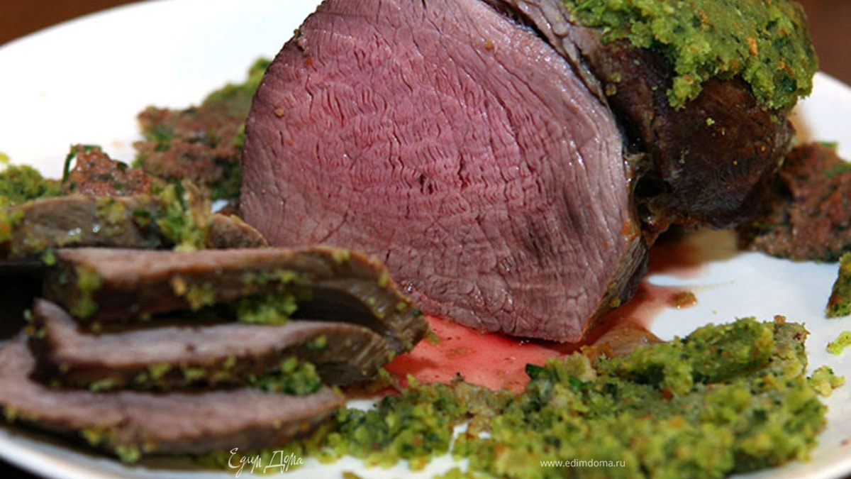 Ростбиф с горчичной корочкой