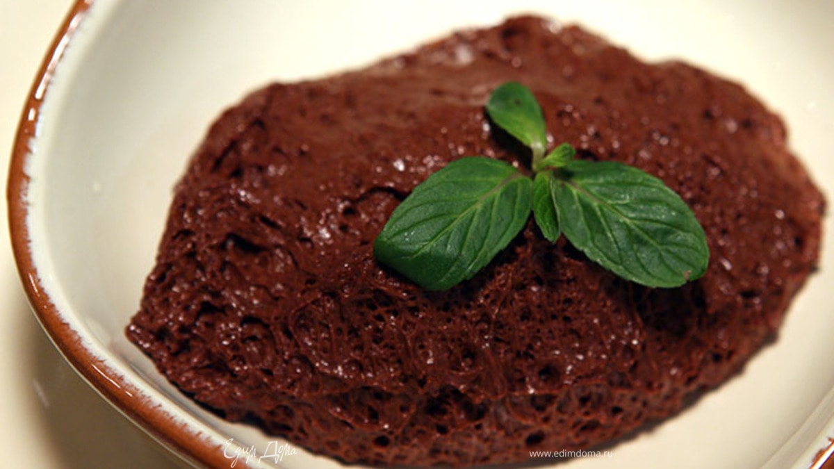 Шоколадный мусс с мятой