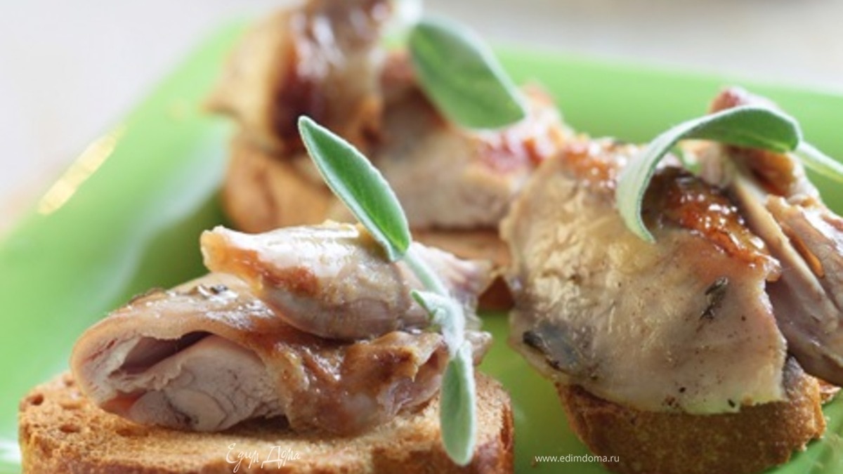 Кростини с кроликом