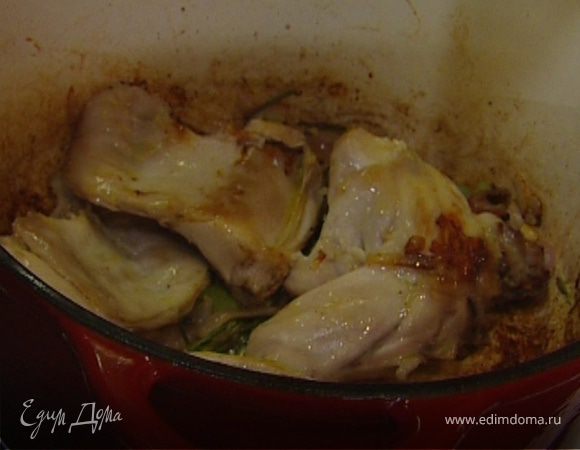 Кролик с розмарином в белом вине Кролик с розмарином в белом вине