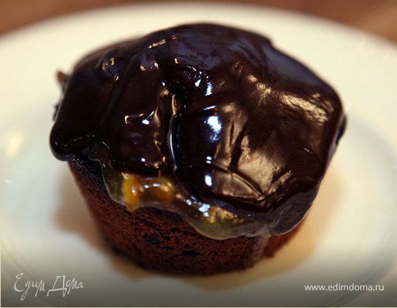 Шоколадные булочки с апельсиновым вареньем 