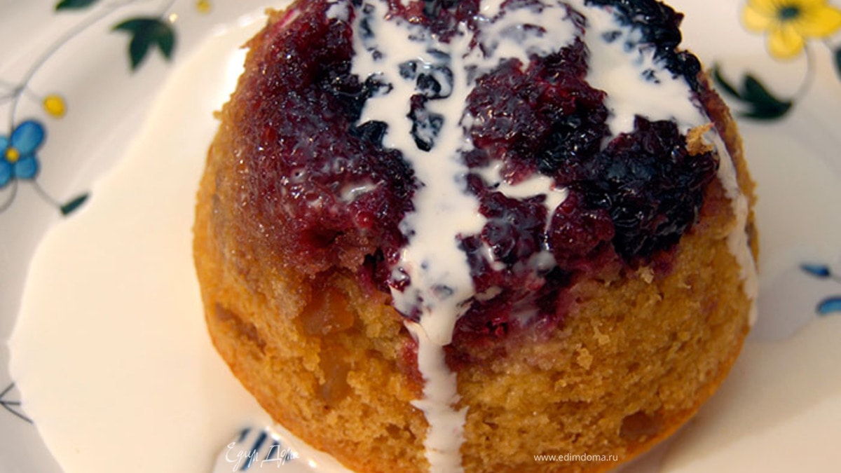 Ежевичные пудинги с имбирем