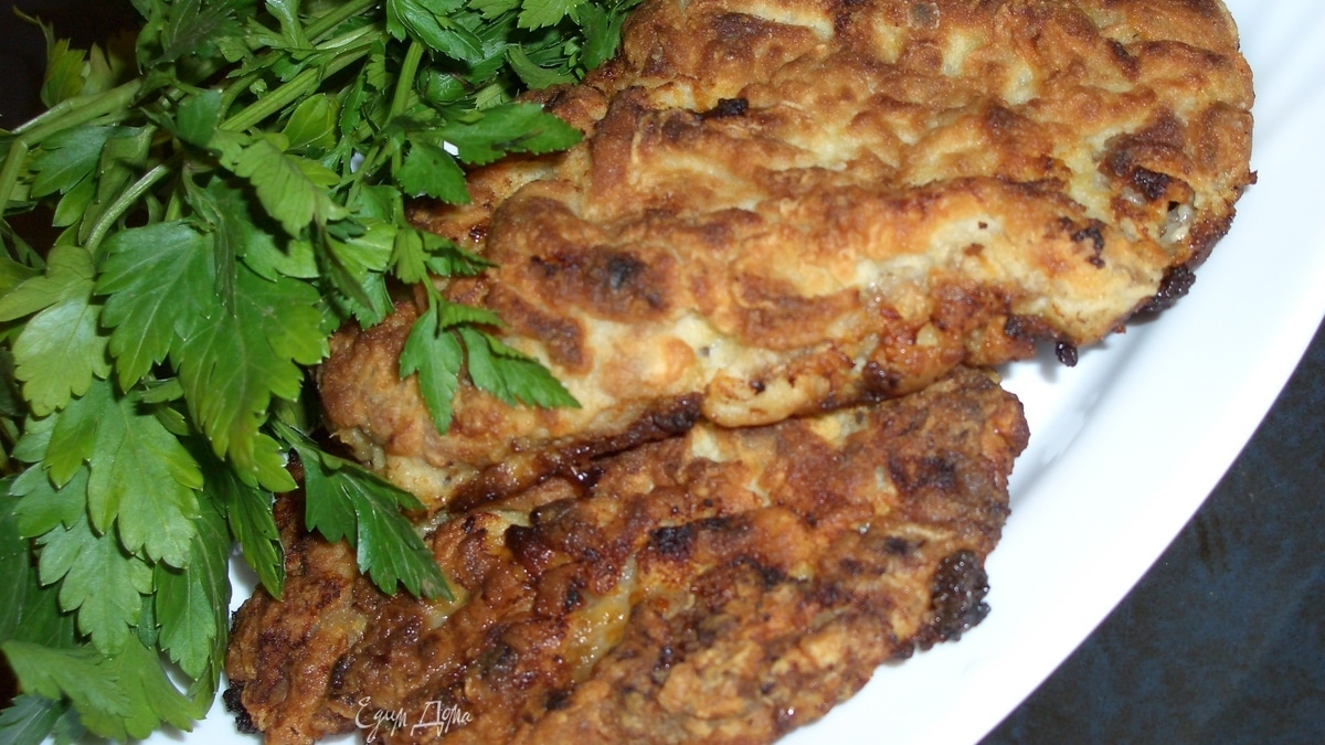 Отбивная в луковой шубке
