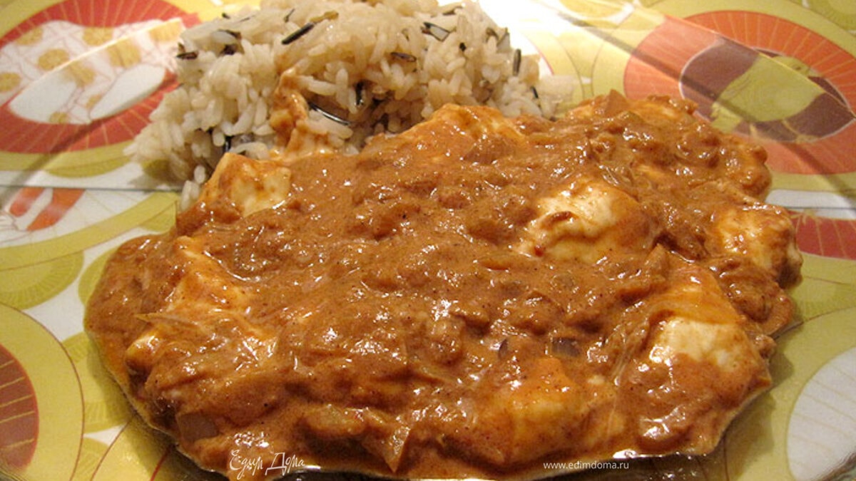 Сыр в индийском соусе