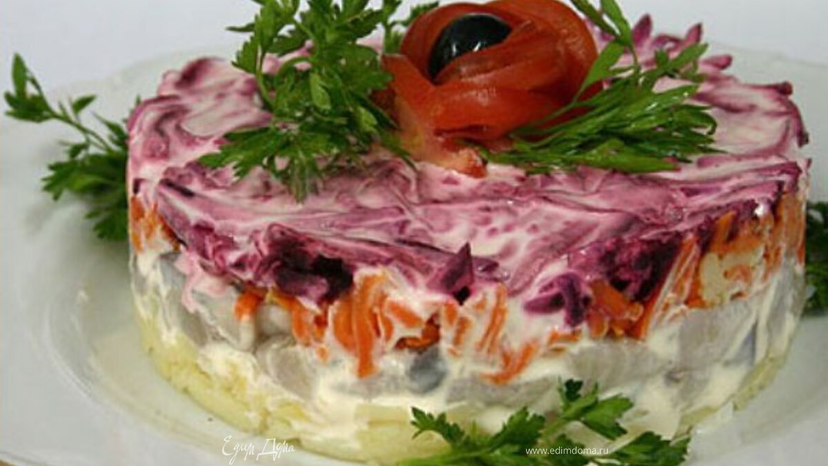 Селедка под шубой в кольце