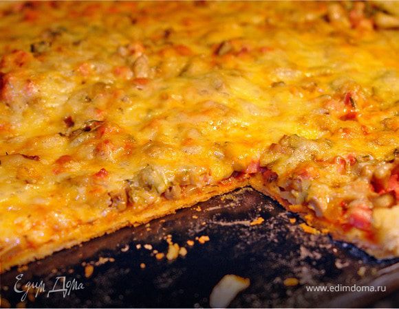 Пицца на кефирном тесте