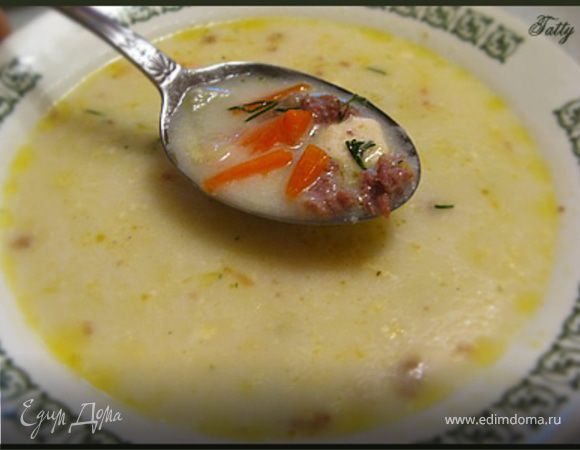 Сырный супчик с мясом