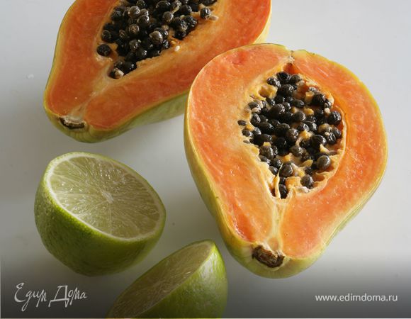 Сорбе из папайи и лайма  