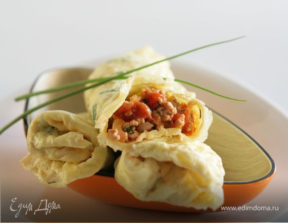 Рулетики из омлета Рулетики из омлета