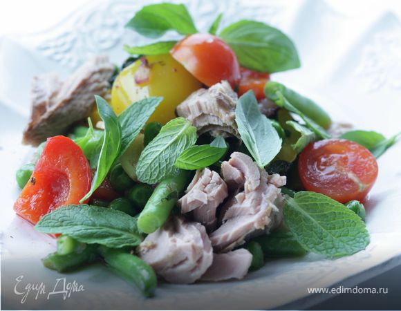 Пряный салат с тунцом Пряный салат с тунцом