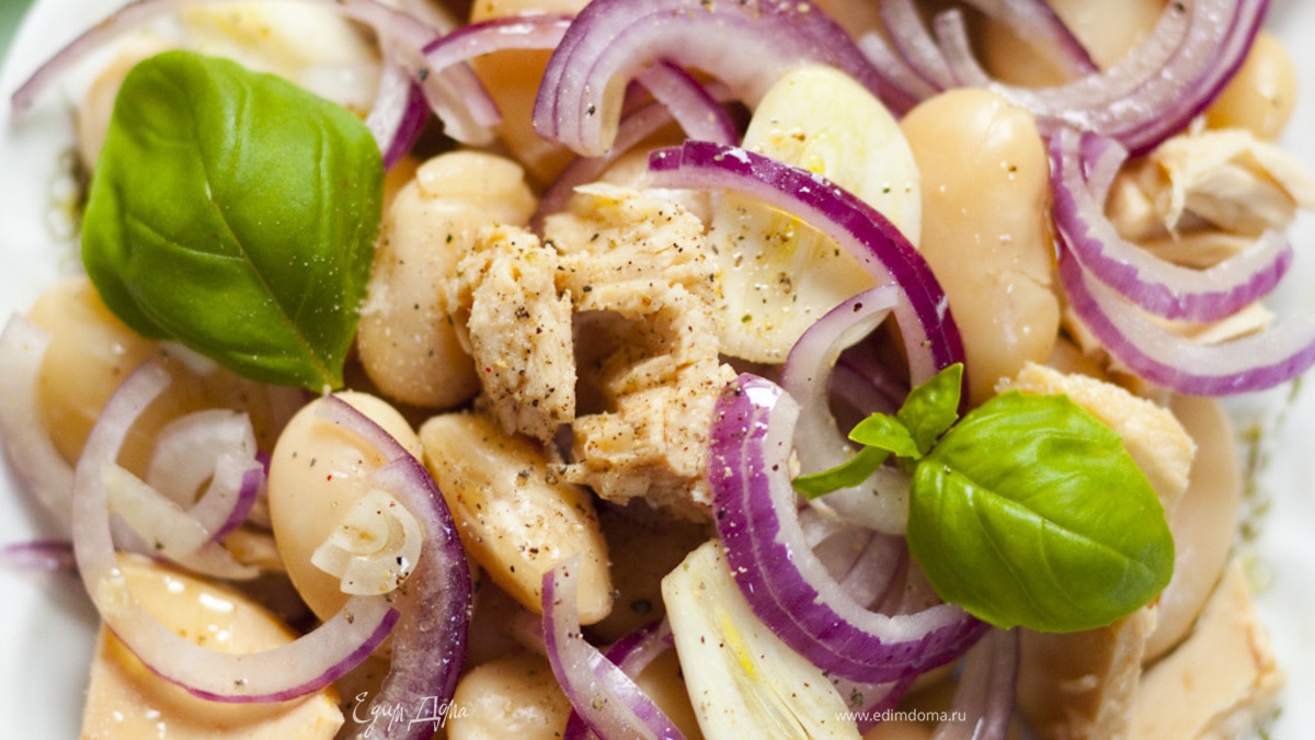 Салат из тунца и фасоли