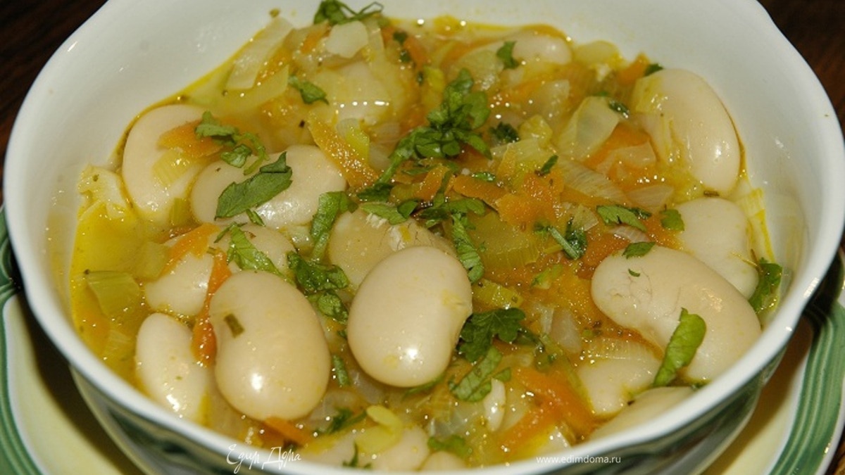 Суп из белой фасоли