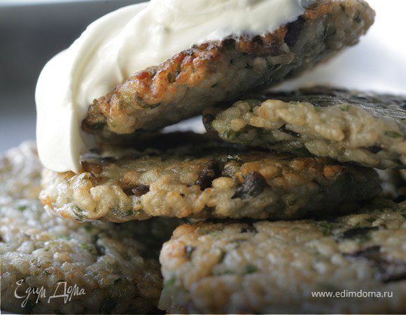 Рисовые блинчики с сушеными грибами