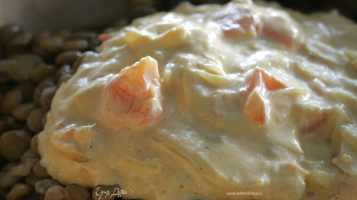 Чечевица со сливками и имбирем