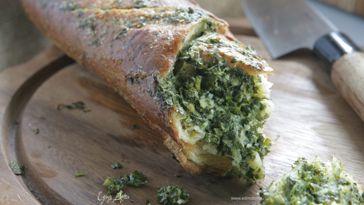 Хлеб с пармезаном и чесноком