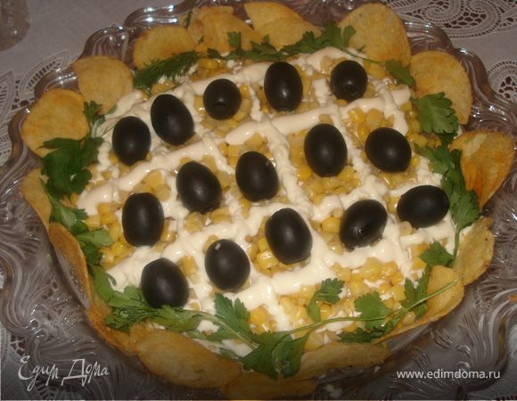 Салат "Подсолнух" с говядиной Салат "Подсолнух" с говядиной